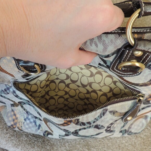 Coach Patchwork Signature Tote Shoulder Bag - Picture 10 of 15